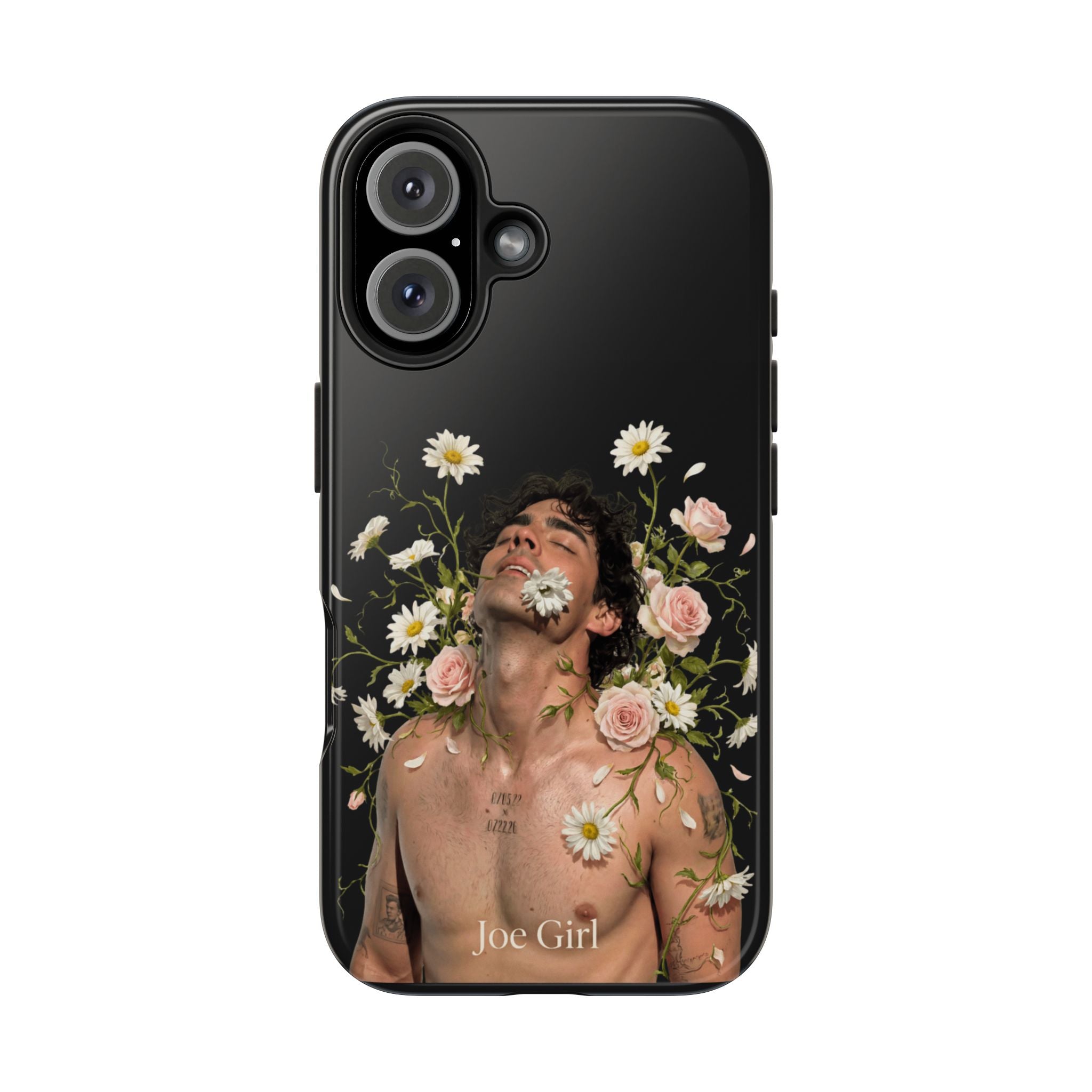 Joe Jonas Floral Hard Phone Case - Dual Layer Impact Protection