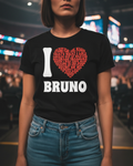 I love Bruno Mars Lyric T-Shirt - Heart Design with Song Titles