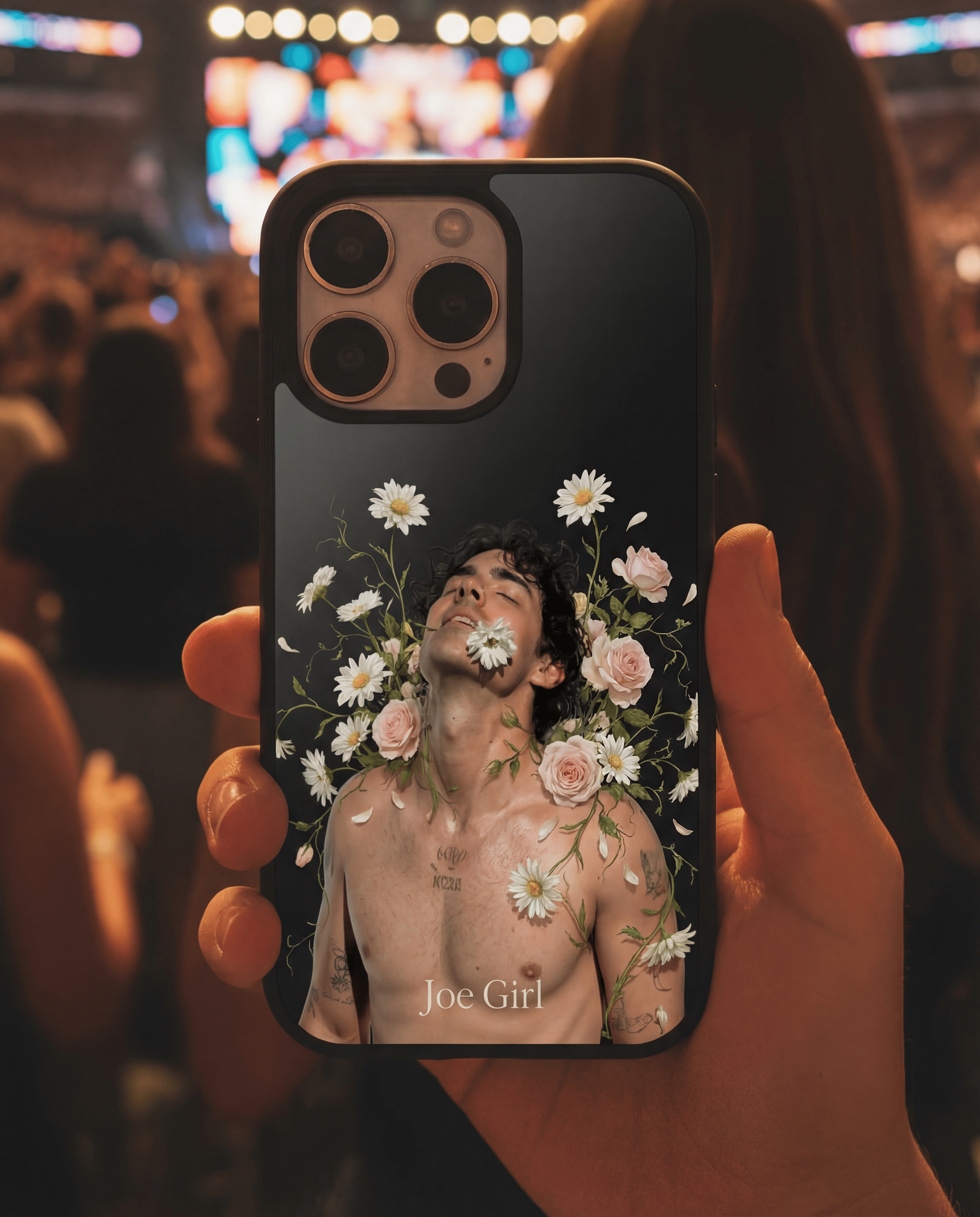 Joe Jonas Floral Hard Phone Case - Dual Layer Impact Protection
